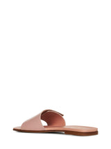 Burberry Powder Pink Leather Slippers - Women - Piano Luigi