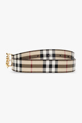 Burberry Tb Belt In Beige Leather Blend - Women - Piano Luigi