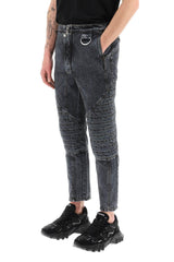 Balmain Jeans With Quilted And Padded Inserts - Men - Piano Luigi