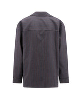 Bottega Veneta Pinstriped Overshirt - Men - Piano Luigi