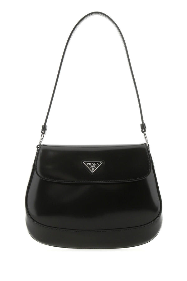 Prada Black Leather Cleo Shoulder Bag - Women - Piano Luigi