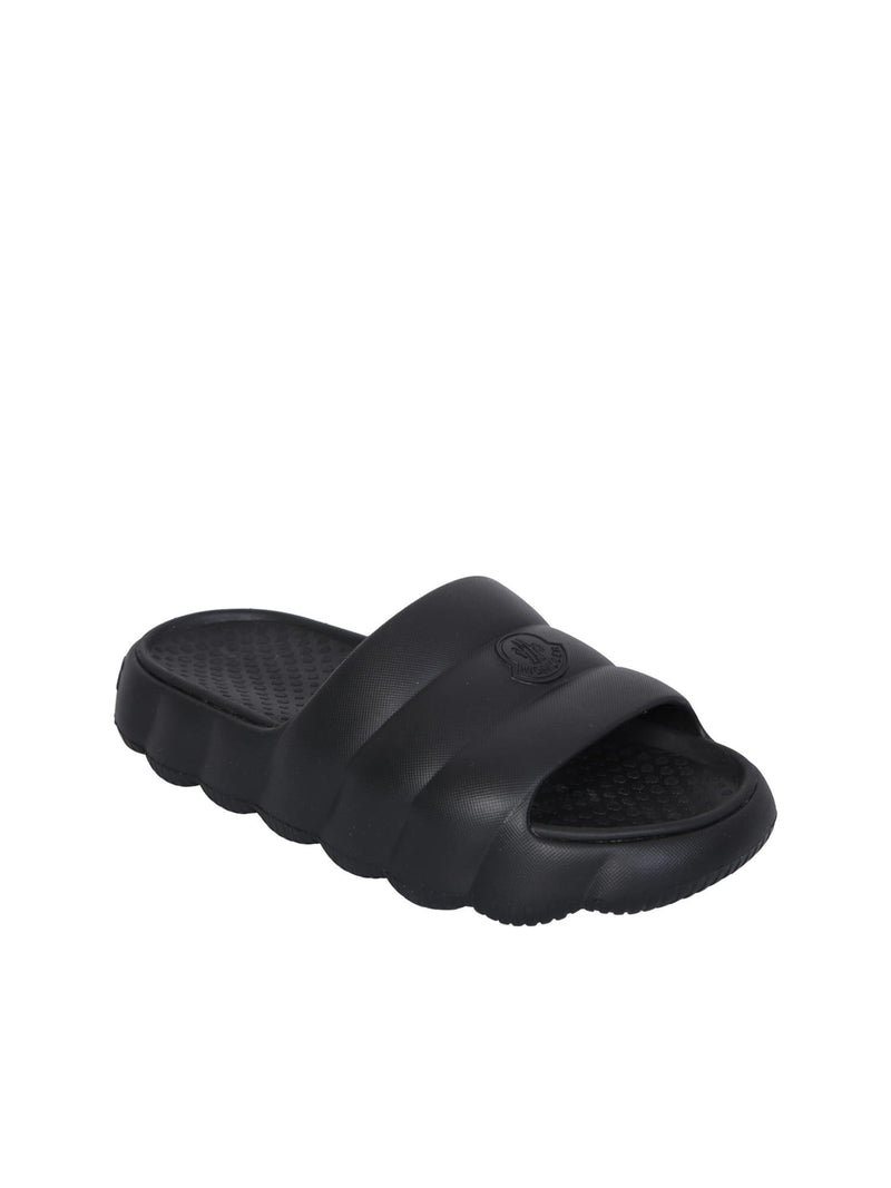 Moncler Lilo Black Quilted Slides - Men - Piano Luigi