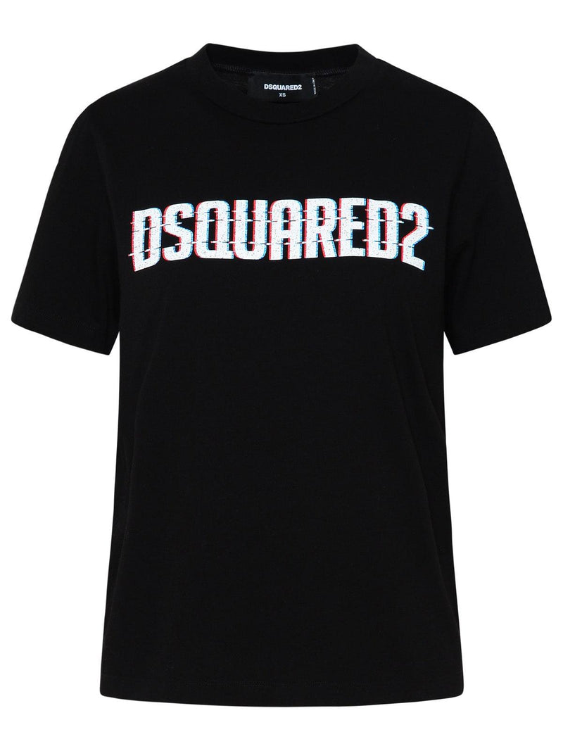 Dsquared2 Black Cotton T-shirt - Women - Piano Luigi