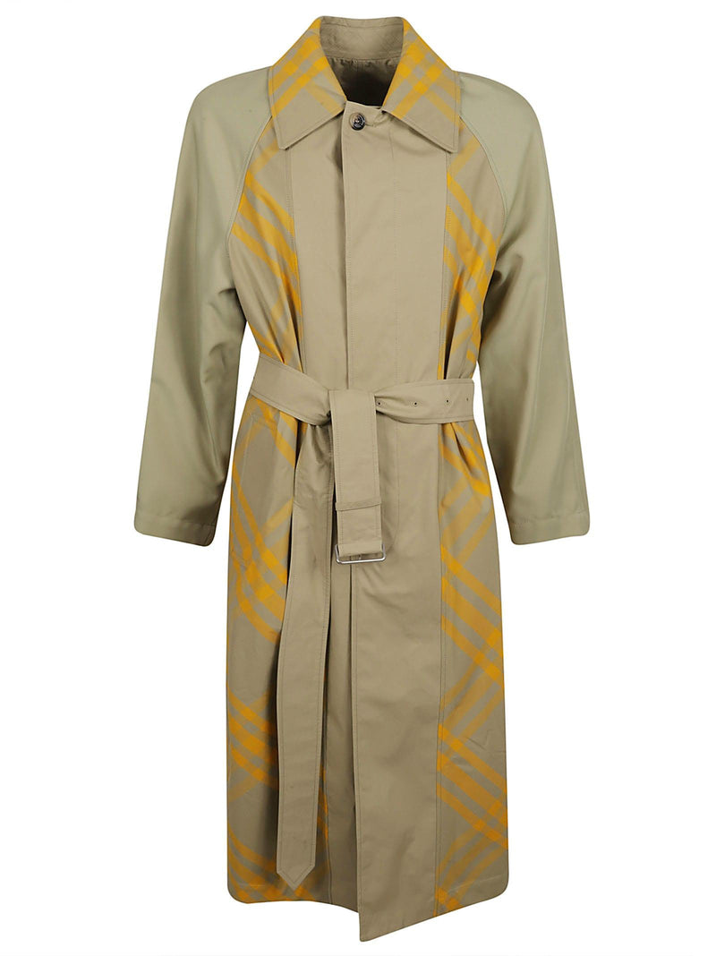 Burberry Printed Long Belted Coat - Men - Piano Luigi