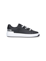 Balmain B Court Sneakers In Black Leather - Men - Piano Luigi