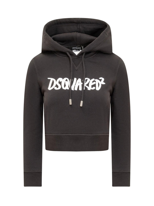 Dsquared2 D2 Mini Hoodie In Black - Women - Piano Luigi