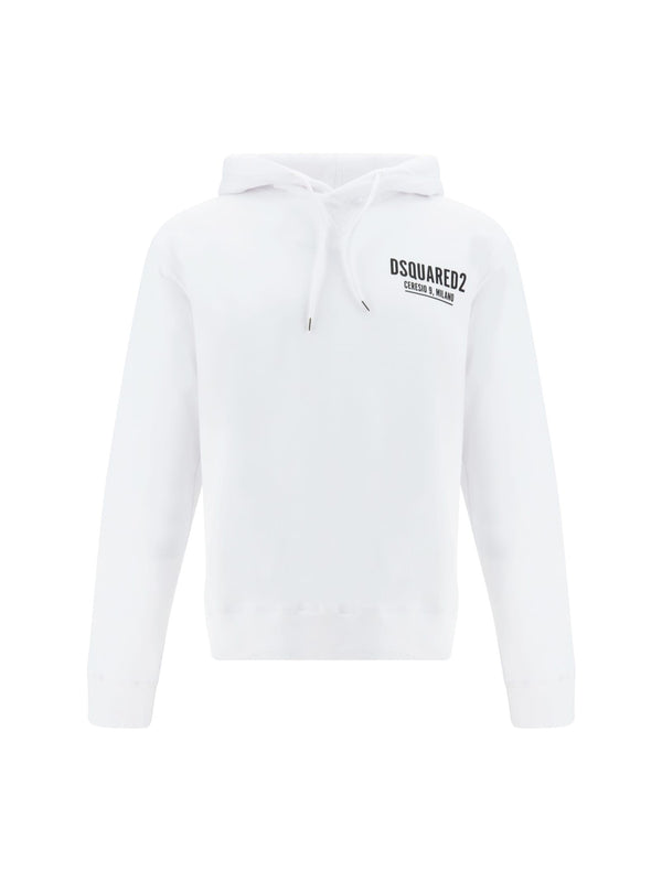 White dsquared2 Ceresio 9, Milan Hoodie - Men - Piano Luigi