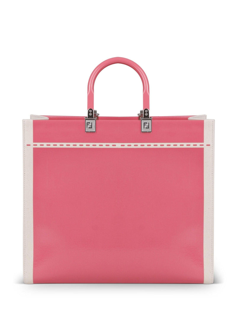 Fendi Sunshine Bag In Canvas And Patent Leather - Women - Piano Luigi