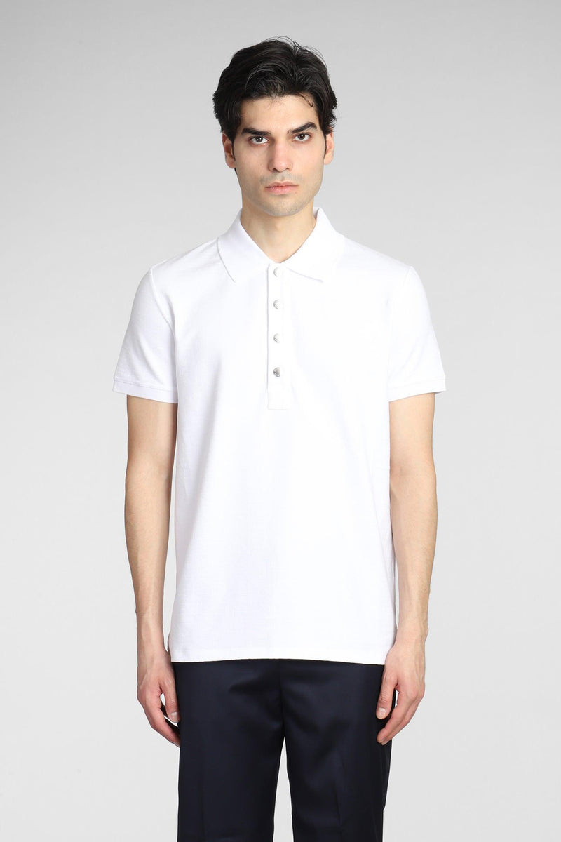 Balmain Polo In White Cotton - Men - Piano Luigi