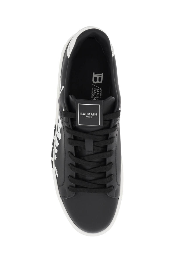 Balmain Leather b-court Sneakers With Logo Print - Men - Piano Luigi