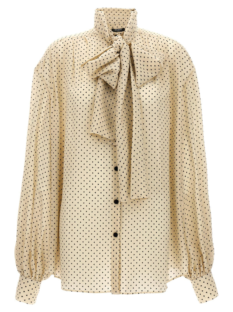 Balmain Silk Shirt With Lavalli Collar - Women - Piano Luigi