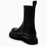 Bottega Veneta Lug Black Leather Boot - Men - Piano Luigi