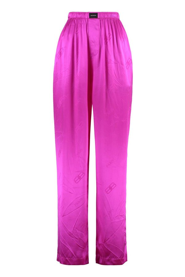 Balenciaga Silk Pajama Pants - Women - Piano Luigi