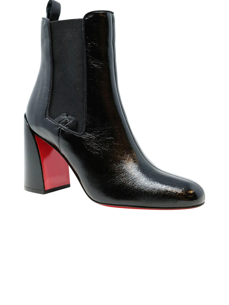 Christian Louboutin Black Leather Turelastic 85 Naplak Ankle Boots - Women - Piano Luigi