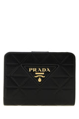 Prada Black Leather Wallet - Women - Piano Luigi