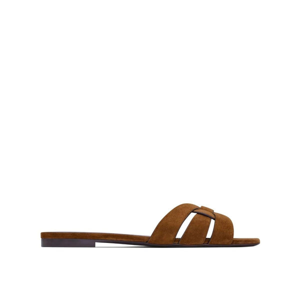 Saint Laurent Tribute Suede Sandals - Women - Piano Luigi