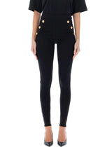 Balmain Knit Leggings With 6 Buttons - Women - Piano Luigi