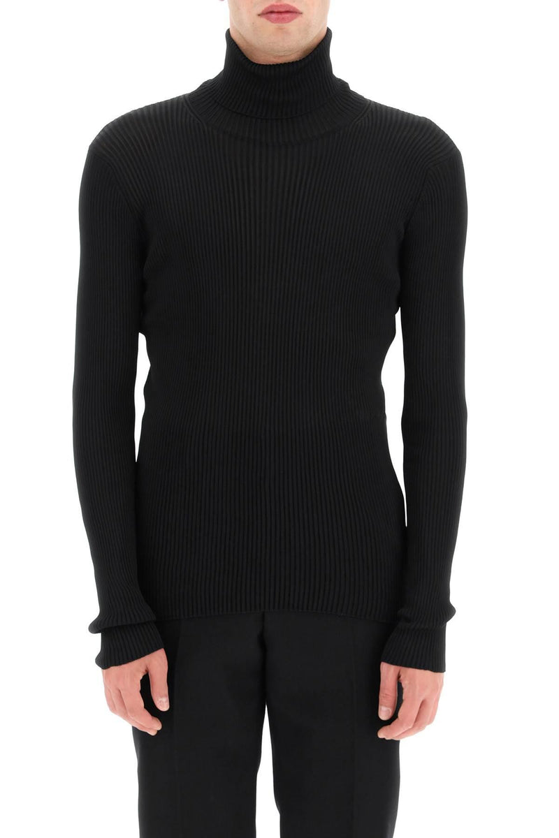 Off-White Ribbed Techno Knit Turtleneck Sweater - Men - Piano Luigi