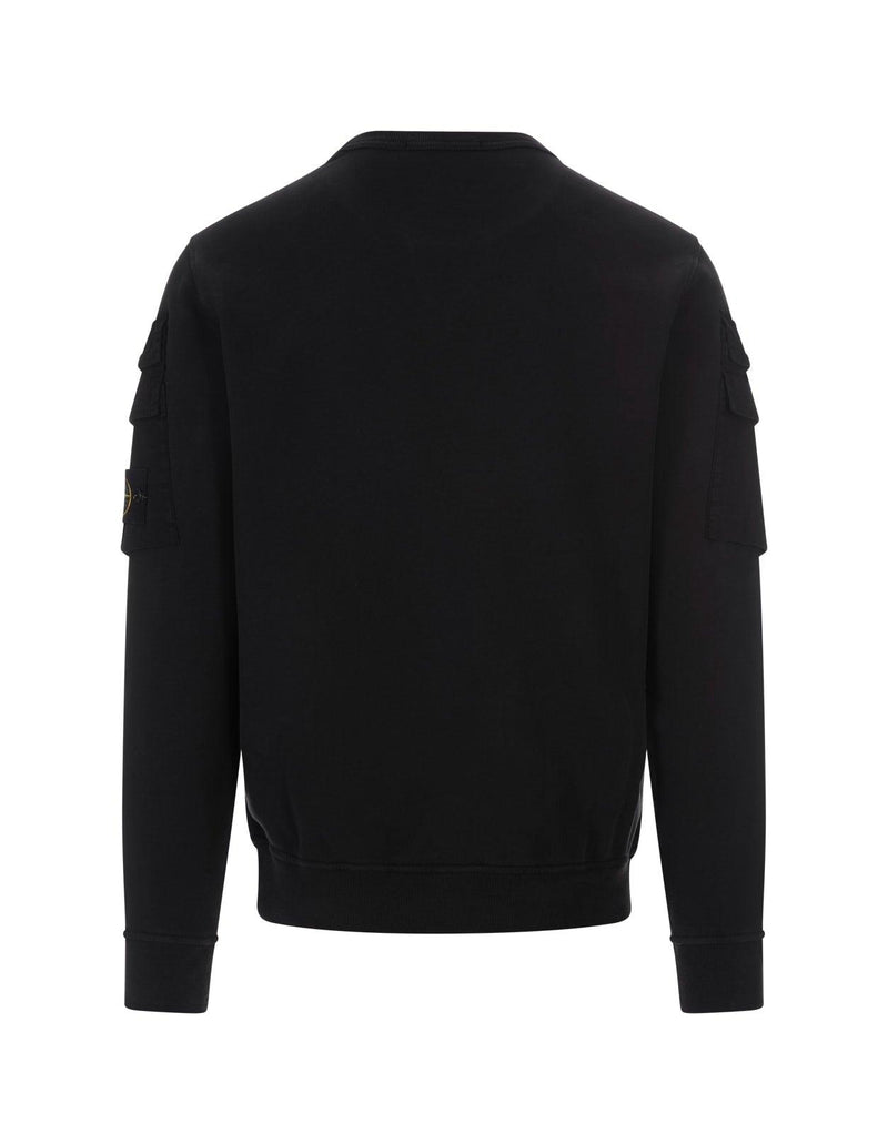 Stone Island Black Sweatshirt With Pockets - Men - Piano Luigi