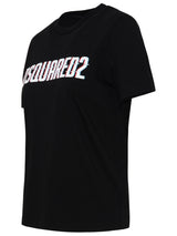 Dsquared2 Black Cotton T-shirt - Women - Piano Luigi