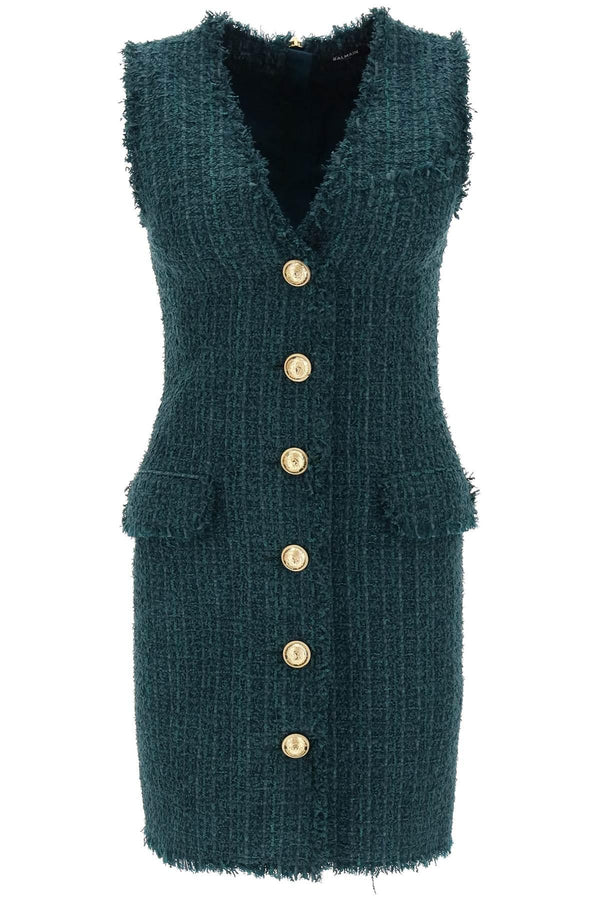 Balmain Mini Dress In Tweed - Women - Piano Luigi