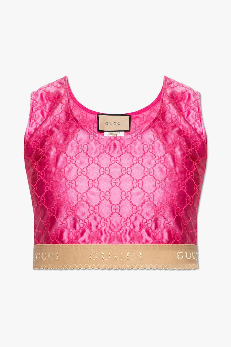 Gucci Monogrammed Silk Top - Women - Piano Luigi