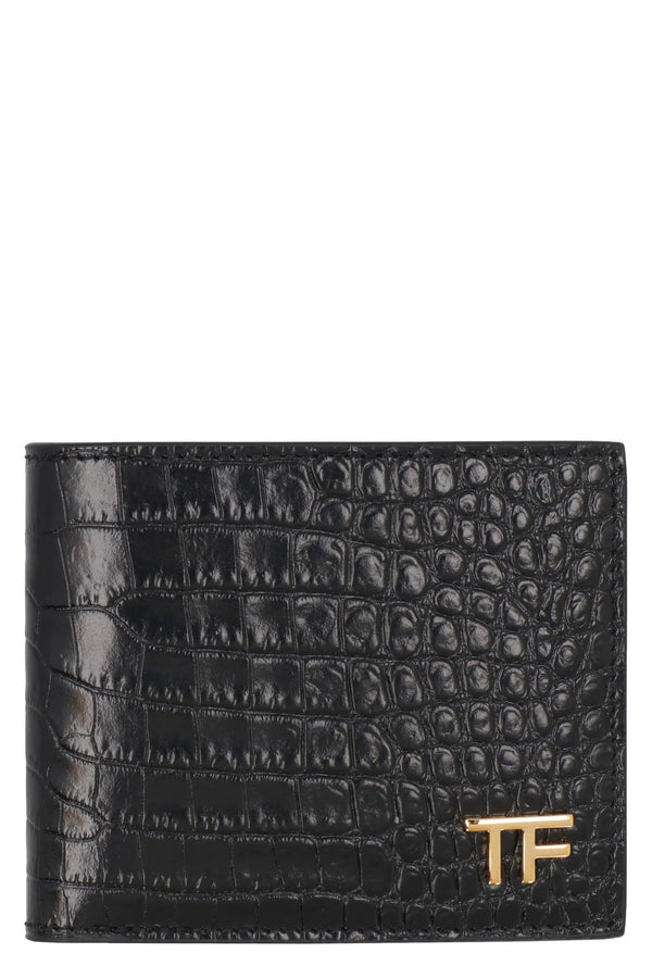 Tom Ford Leather Flap-over Wallet - Men - Piano Luigi