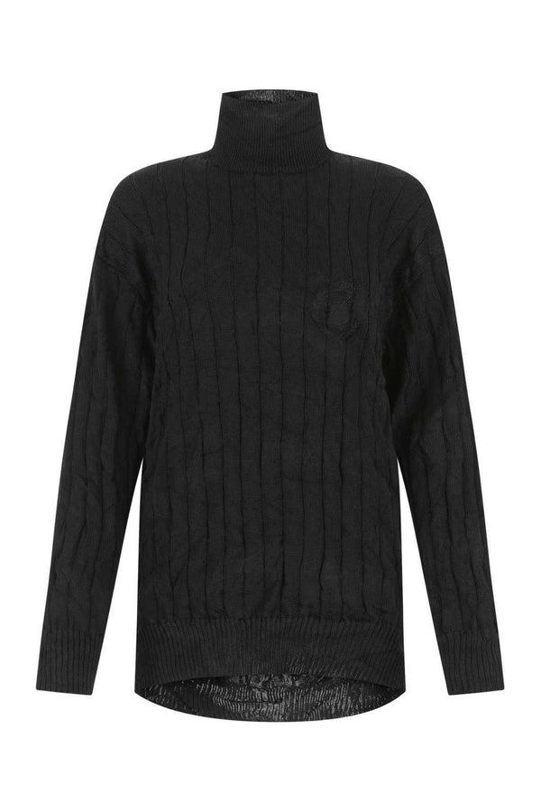 Balenciaga Creased Turtleneck Knit Jumper - Women - Piano Luigi