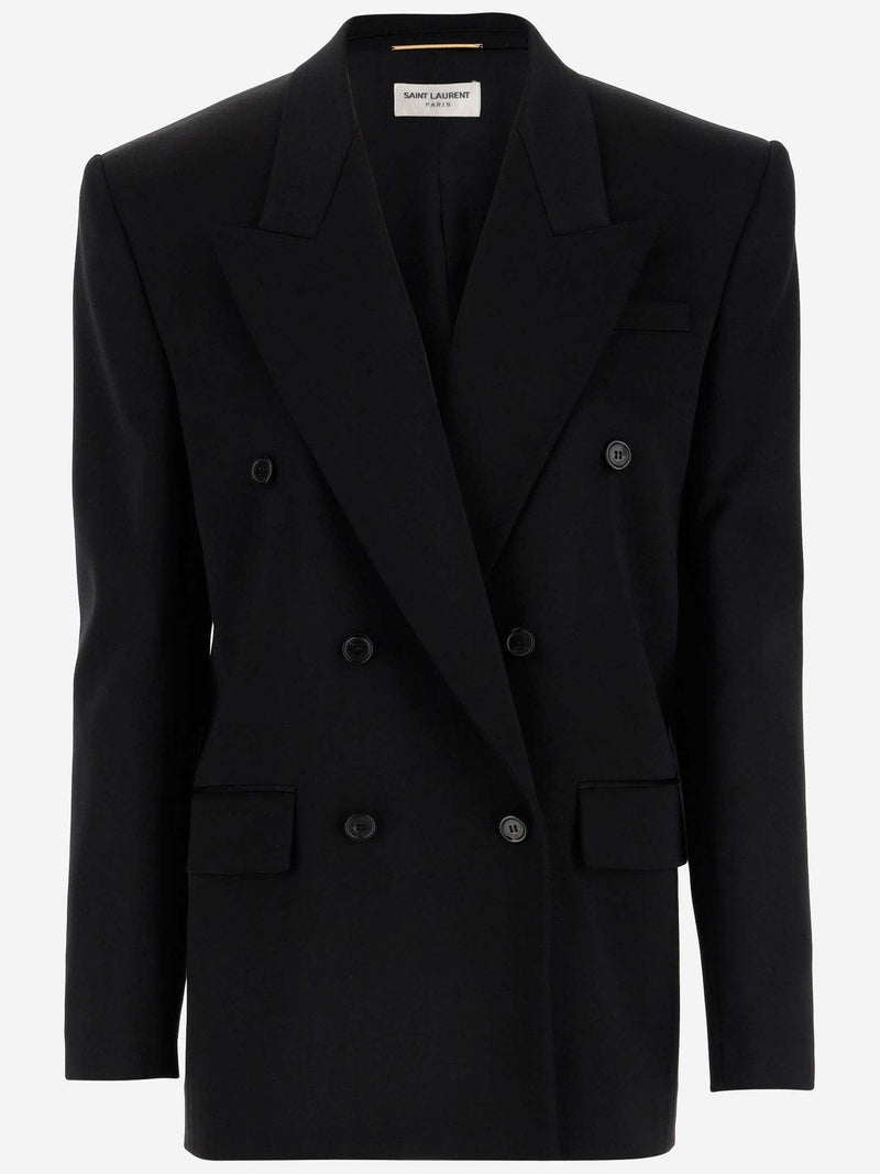 Saint Laurent Oversized Wool Jacket - Women - Piano Luigi