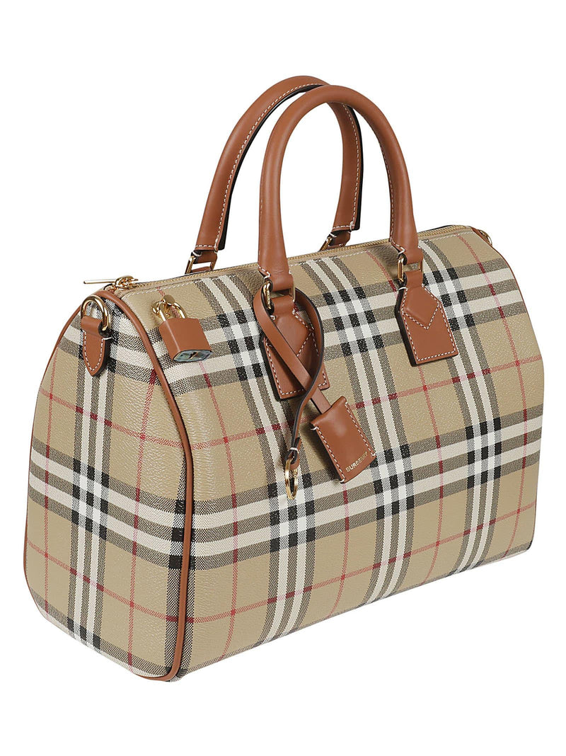 Burberry Top Handle Check Tote - Women - Piano Luigi