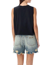 Balmain Flocked Tank Top - Women - Piano Luigi