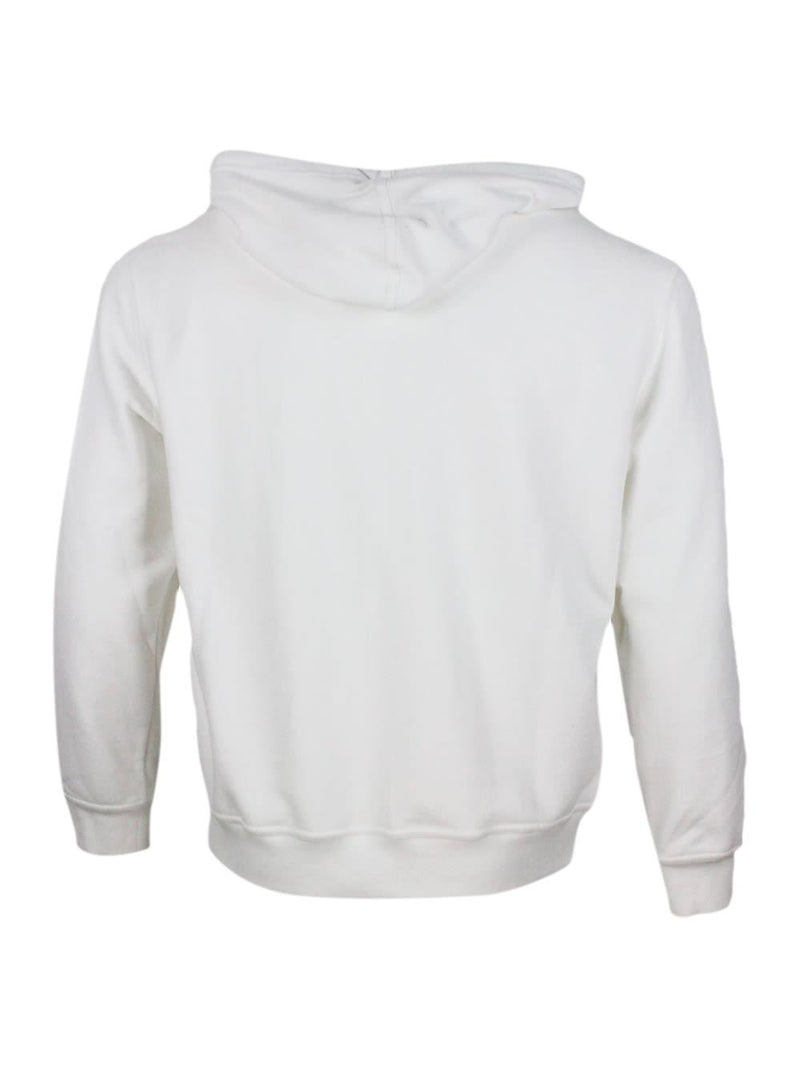 Brunello Cucinelli Hooded Sweatshirt With Drawstring In Soft And Precious Cotton With Zip Closure - Men - Piano Luigi