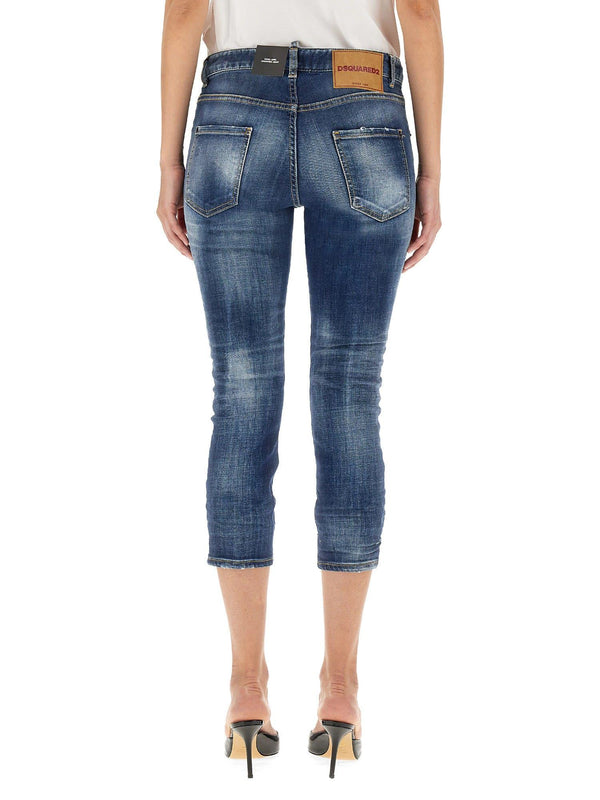 Dsquared2 Blue Stretch-cotton Denim Jeans - Women - Piano Luigi