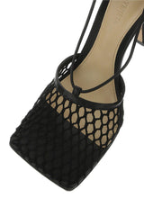 Bottega Veneta Black Mesh Stretch Sandals - Women - Piano Luigi