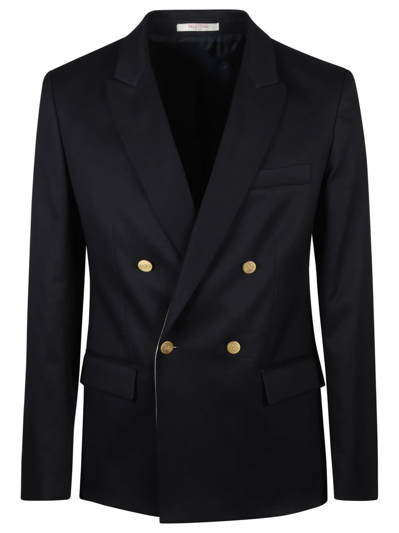 Valentino Double-breast Plain Dinner Jacket - Men - Piano Luigi