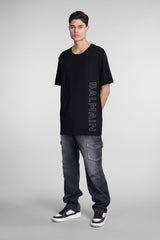 Balmain T-shirt In Black Cotton - Men - Piano Luigi