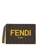 Fendi Flat Pouch With Logo - Men - Piano Luigi