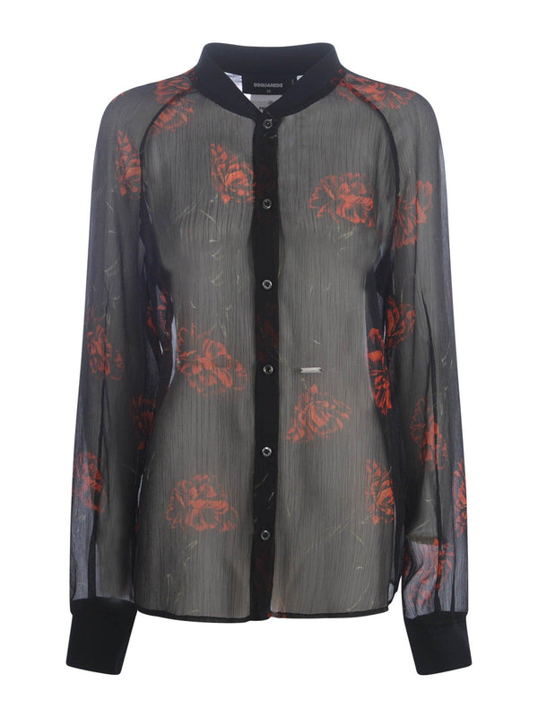 Shirt Dsquared2 In Chiffon - Women - Piano Luigi