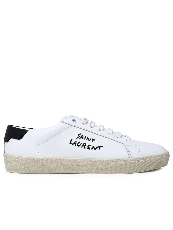 Saint Laurent White Leather Sneakers - Men - Piano Luigi