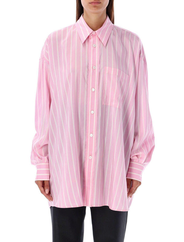 Bottega Veneta Striped Oversize-fit Shirt - Women - Piano Luigi