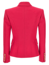 Balmain Double-breasted Blazer With Logo Buttons - Women - Piano Luigi