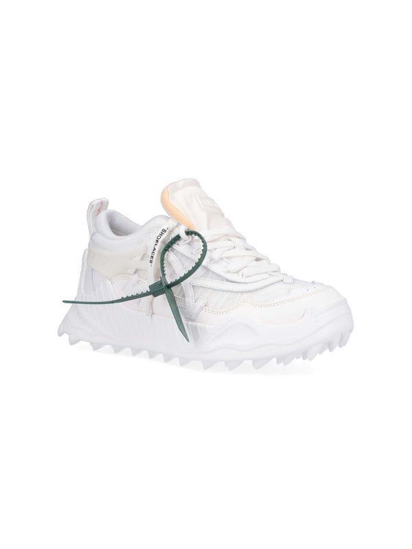 Off-White Odsy 1000 Sneakers In White Leather And Fabric Blend - Men - Piano Luigi