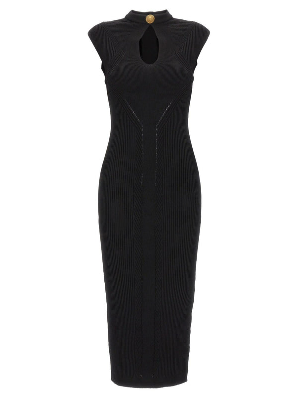 Balmain Knit Midi Dress - Women - Piano Luigi