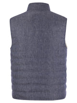 Brunello Cucinelli Linen Sleeveless Down Jacket - Men - Piano Luigi