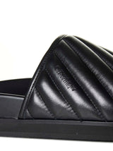 Off-White Duffle Leather Slides - Men - Piano Luigi