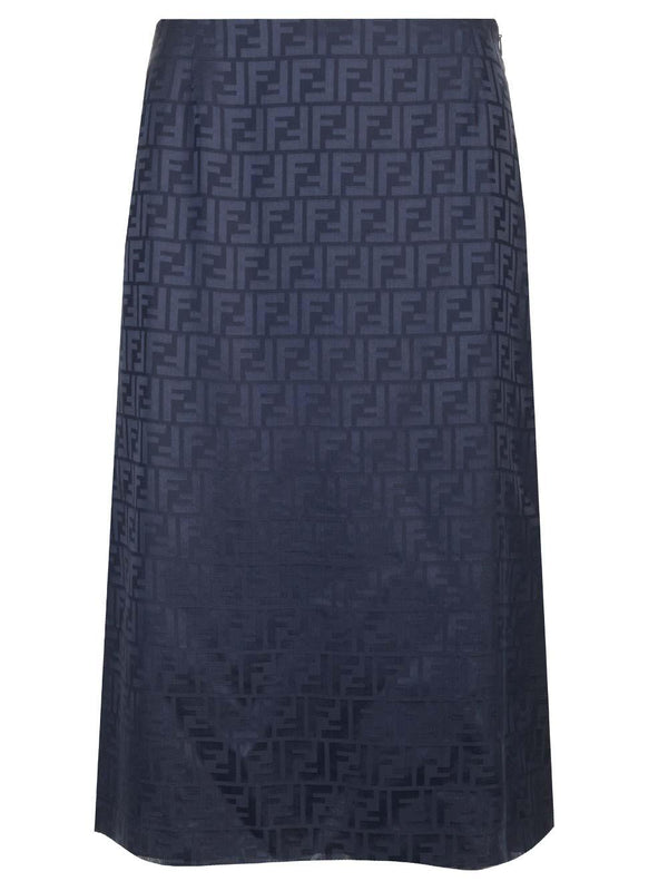 Fendi Twill Midi Skirt - Women - Piano Luigi