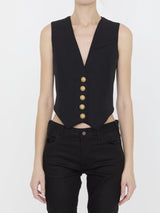 Balmain Virgin Wool Vest - Women - Piano Luigi