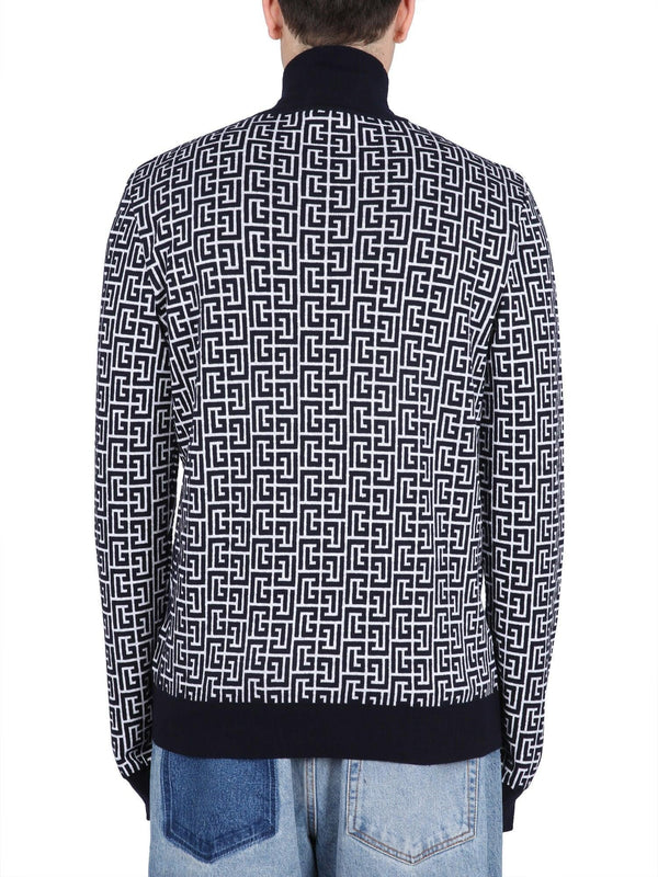 Balmain Two-tone Wool Blend Sweater - Men - Piano Luigi