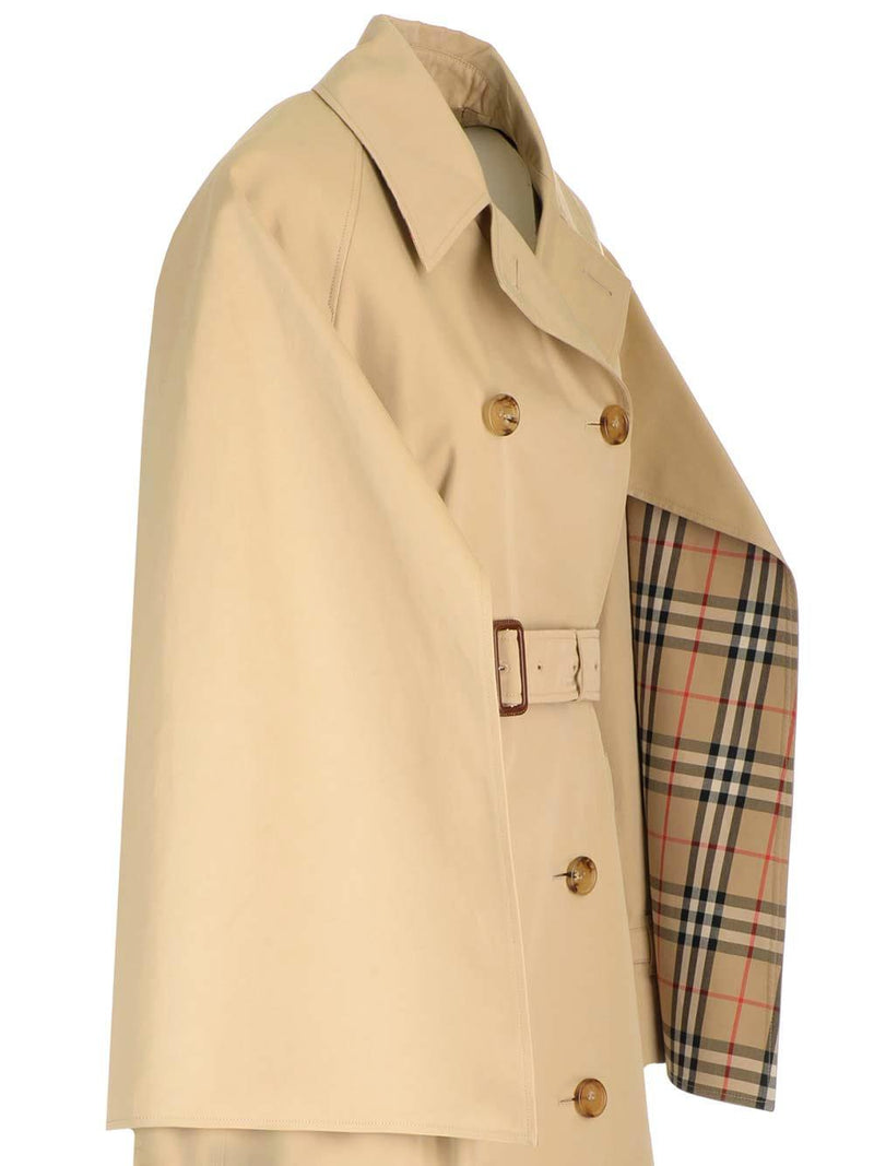 Burberry Trench Coat With Cape Sleeves - Women - Piano Luigi