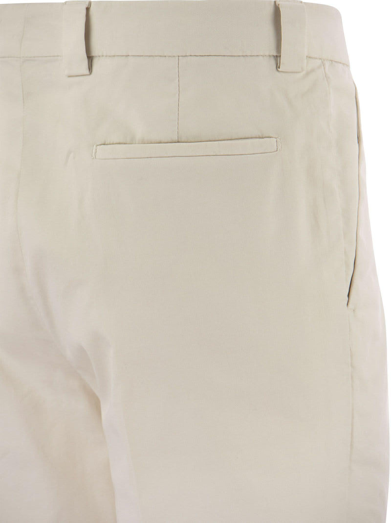 Brunello Cucinelli Garment-dyed Leisure Fit Trousers In American Pima Comfort Cotton With Pleats - Men - Piano Luigi